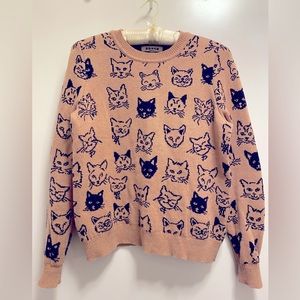 Boden Jacquard Cat Sweater